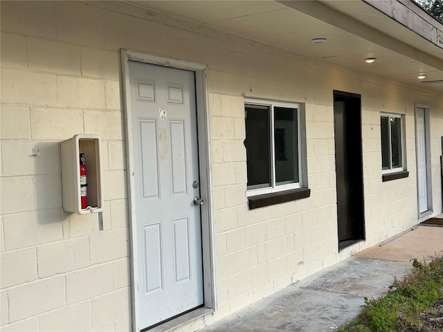 view of doorway to property