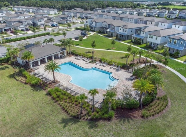 view of pool featuring a patio area