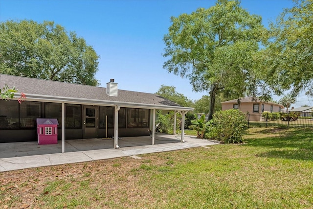 view of yard with a patio area