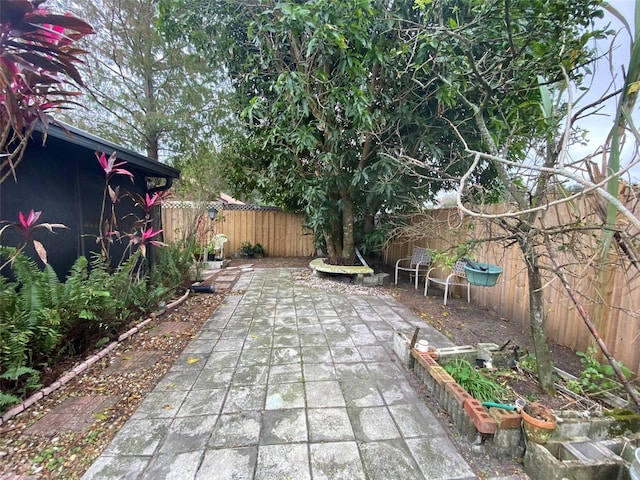 view of patio / terrace featuring a fenced backyard