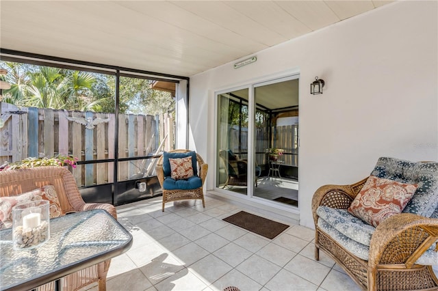 view of sunroom