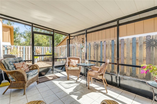 view of sunroom