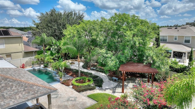 exterior space with a gazebo