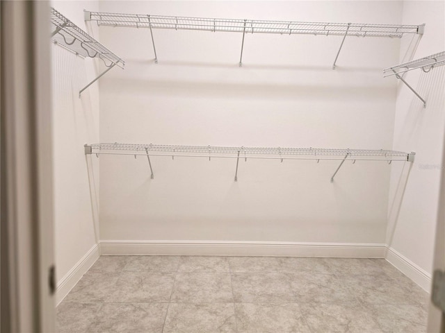 view of walk in closet