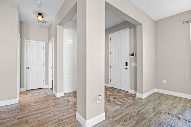 entrance foyer featuring light hardwood / wood-style flooring