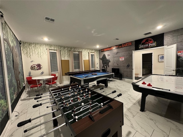 rec room with pool table