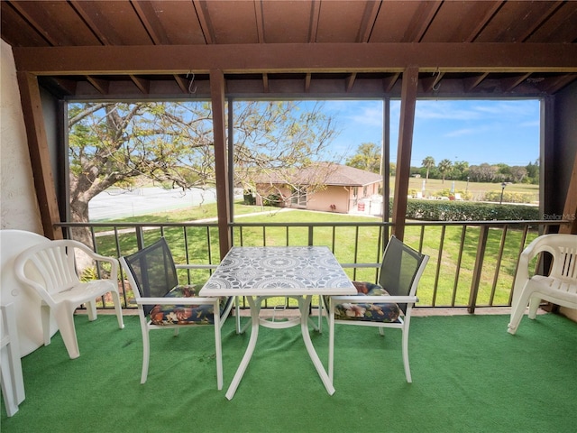 view of sunroom