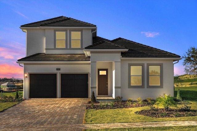 view of front of house featuring a garage