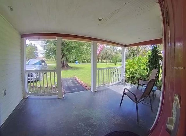 view of sunroom