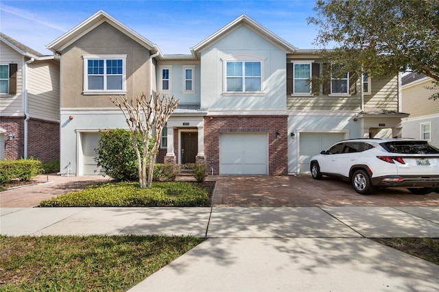 view of property with a garage