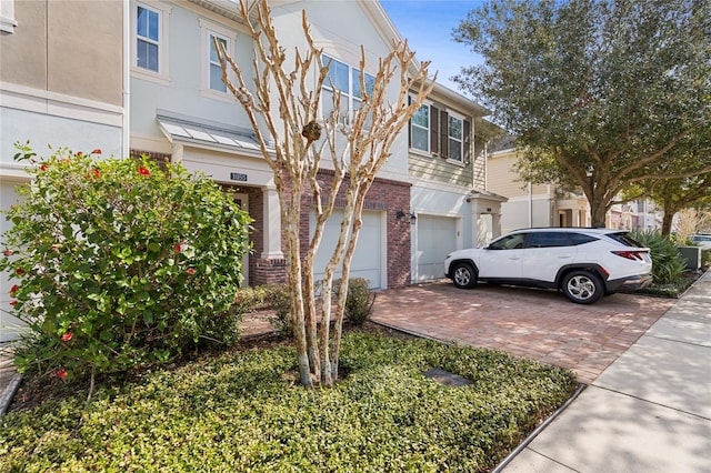 view of property featuring a garage