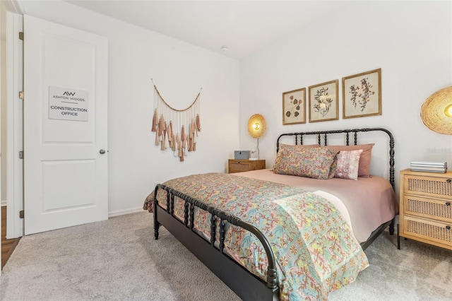 bedroom with carpet floors