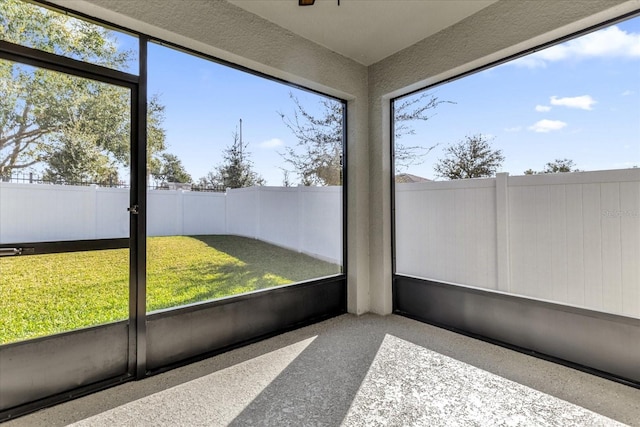 view of sunroom