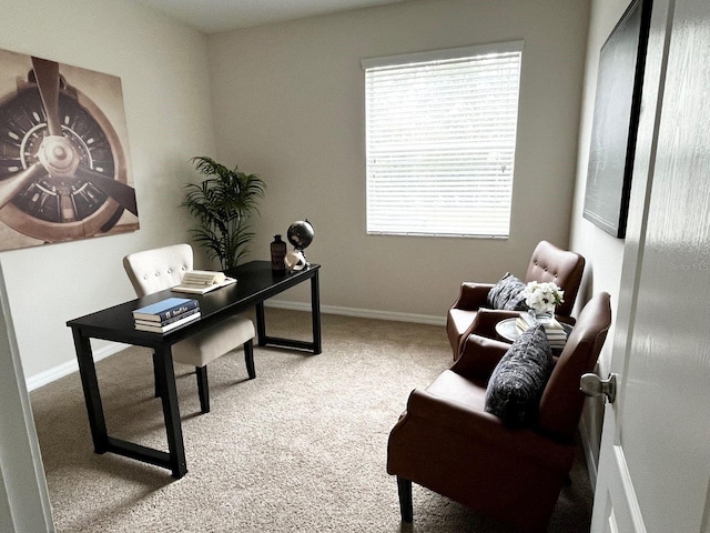 view of carpeted office