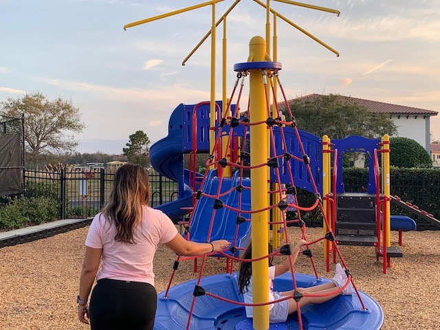 view of jungle gym