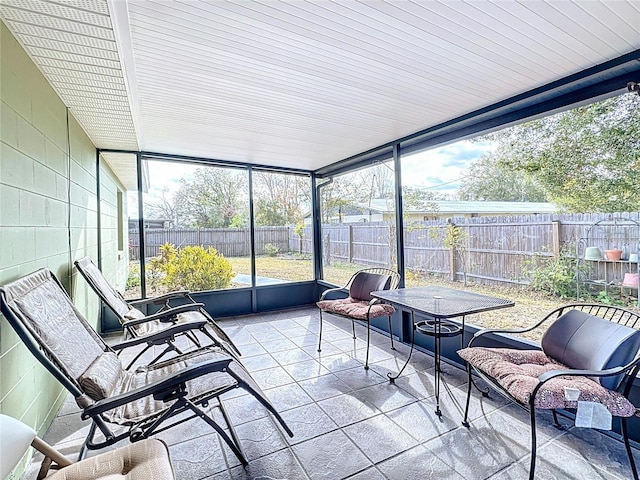 sunroom with plenty of natural light