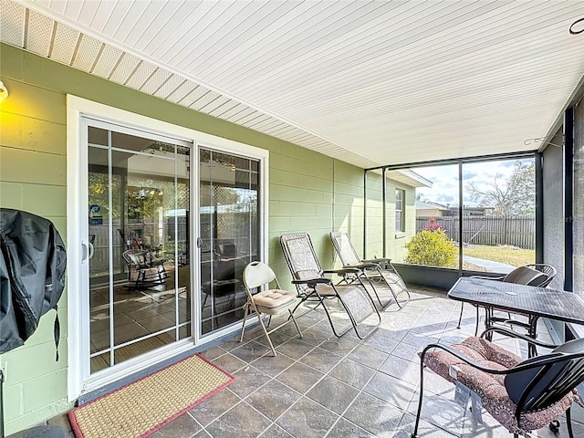 view of sunroom