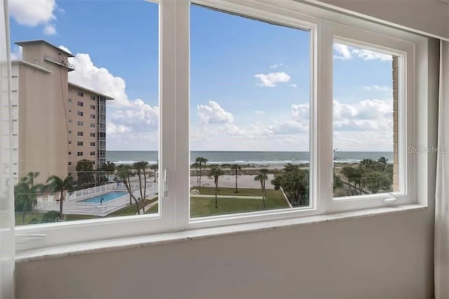 water view with a beach view