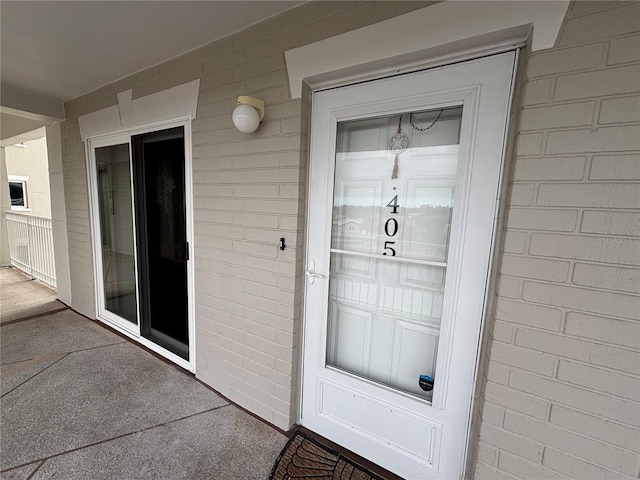 view of doorway to property