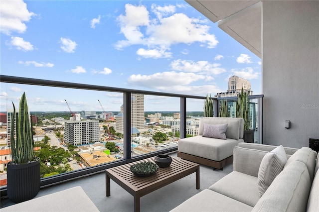 balcony featuring an outdoor hangout area