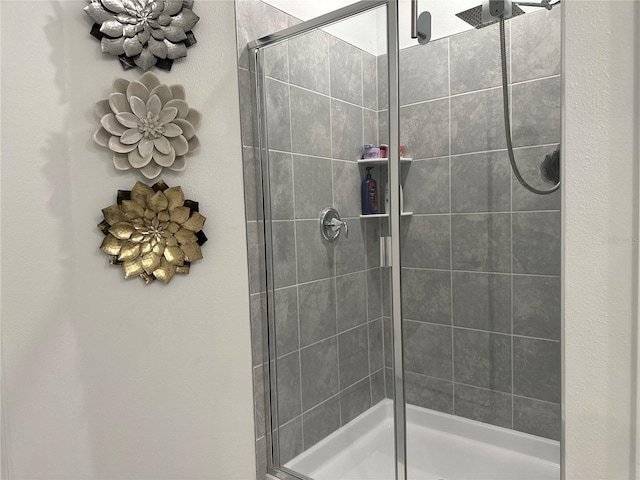 bathroom featuring walk in shower