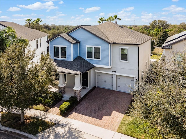 view of front of home featuring a garage