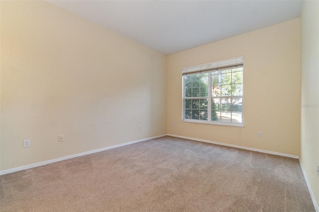 empty room featuring light colored carpet