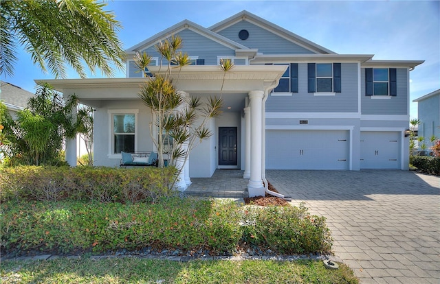 view of front of home featuring a garage