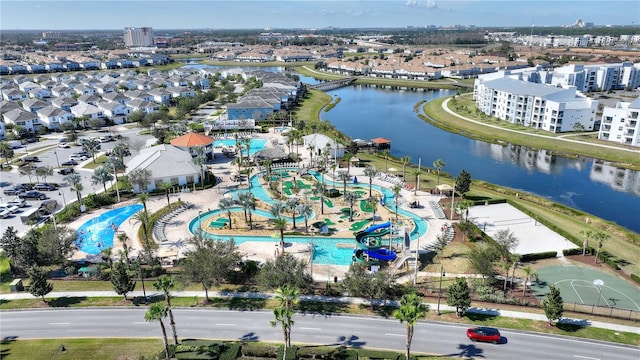 4608 Egg Harbor Dr, Kissimmee, FL 34746 - birds eye view of property with a water view