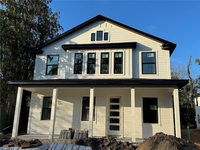 view of front of home with a porch