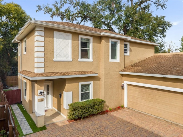 view of front of home featuring a garage