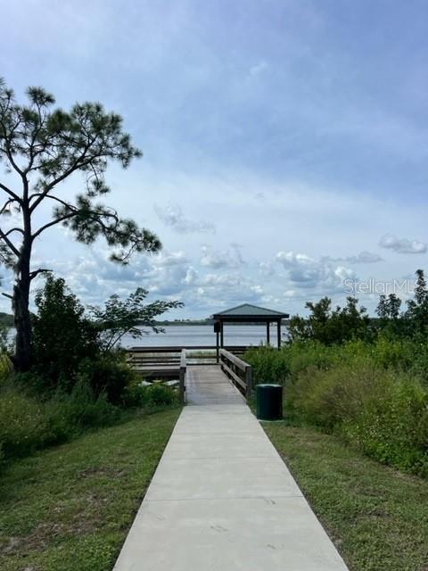 view of dock area