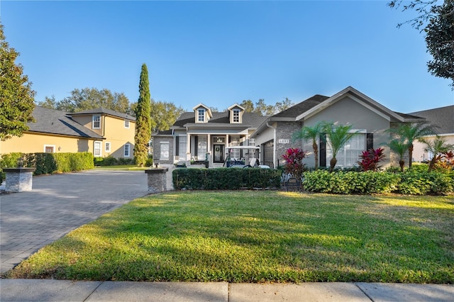 view of front of house with a front yard