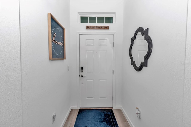 entryway featuring hardwood / wood-style flooring