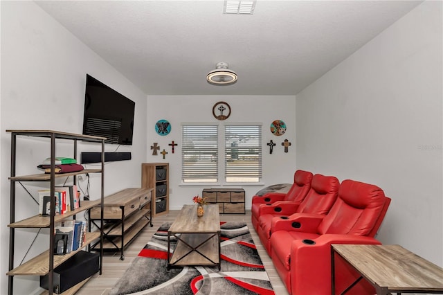 living room featuring light hardwood / wood-style flooring