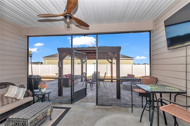 sunroom / solarium featuring a wealth of natural light