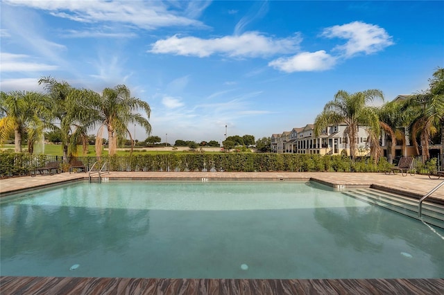 view of pool featuring a patio area