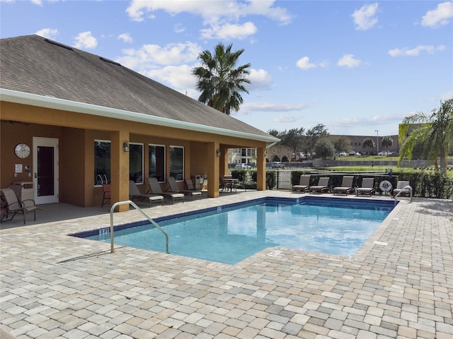 view of pool with a patio