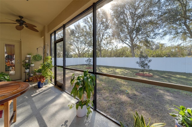 view of sunroom