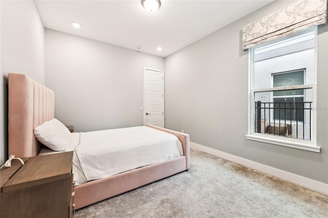 bedroom featuring carpet flooring