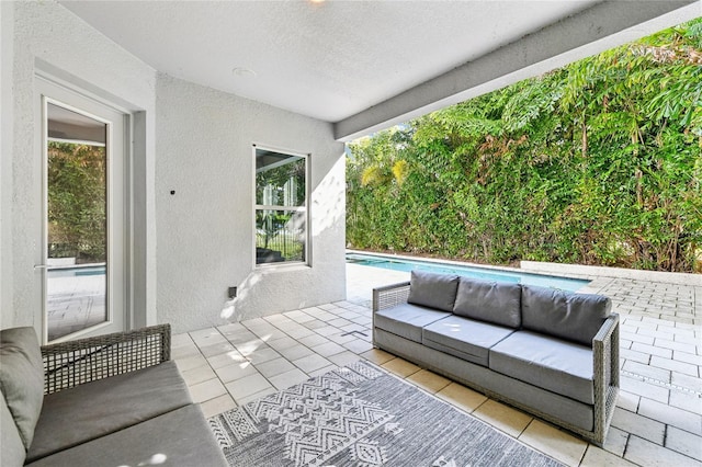 view of patio with an outdoor hangout area