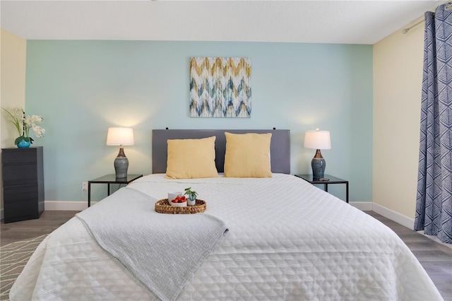 bedroom featuring hardwood / wood-style flooring