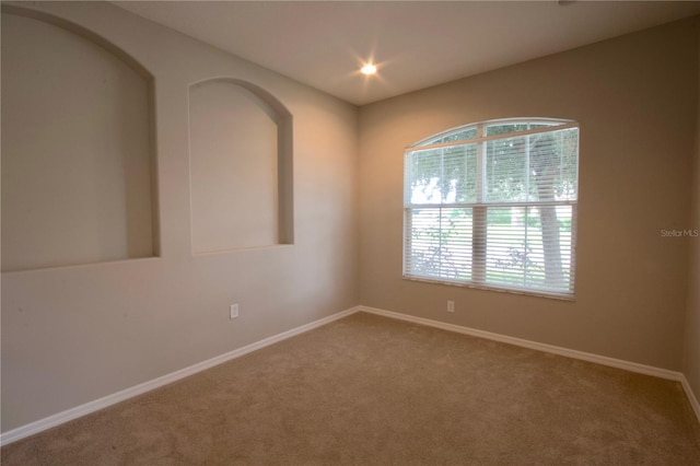 unfurnished room featuring carpet