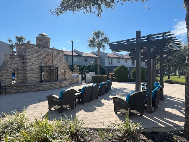 view of patio / terrace with a pergola