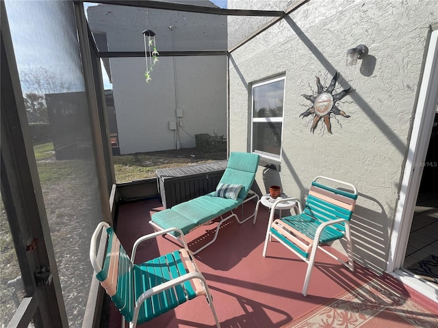 view of sunroom