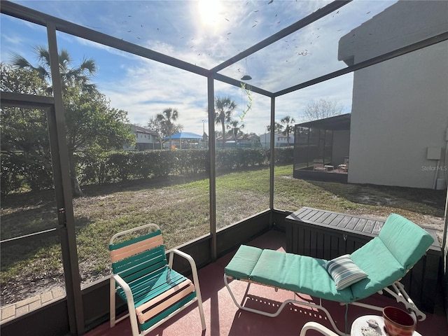 view of sunroom