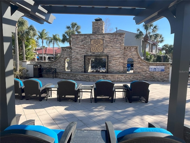 view of patio / terrace featuring an outdoor living space