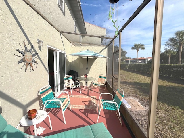 view of sunroom