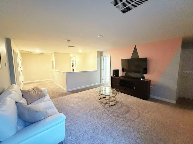 view of carpeted living room