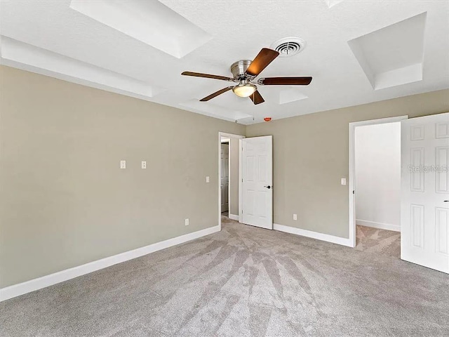 219 Nob Hill Cir, Longwood, FL 32779 - unfurnished bedroom featuring baseboards, visible vents, a ceiling fan, and light colored carpet